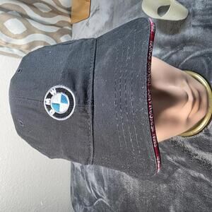BMW Performance Driving School Hat Cap Strap Back Black Tree Moon Logo